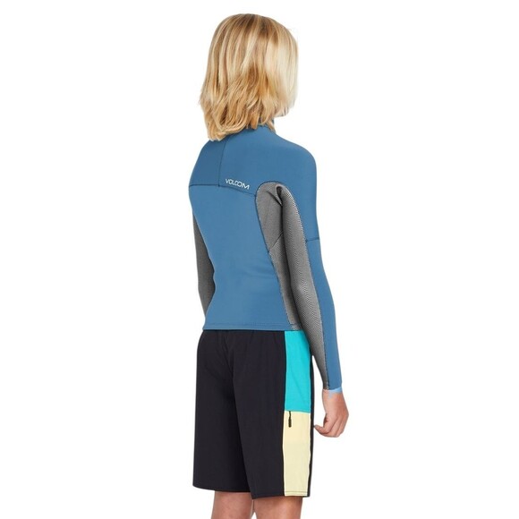 Volcom Big Boy’s Wetsuit Jacket Long Sleeve Blue Size 14 NWT Surf Swim - Picture 2 of 7